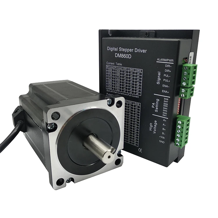 New Nema34 Hybrid Stepping Motor Nema 34 Stepper Motor with DM860D Stepper Motor Driver Kit for CNC Machines Industrial Automati
New Nema34 Hybrid Stepping Motor Nema 34 Stepper Motor with DM860D Stepper Motor Driver Kit for CNC Machines Industrial Automati