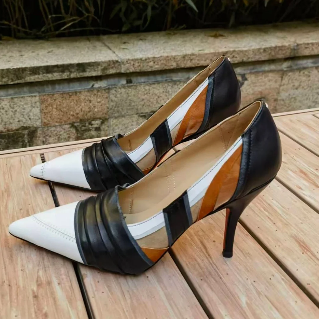 Different Style Design Red Sole High Heels Colorful Leather Shoes Female Patchwork Pattern Pointed Toe Single Pumps Women Dress
Different Style Design Red Sole High Heels Colorful Leather Shoes Female Patchwork Pattern Pointed Toe Single Pumps Women Dress