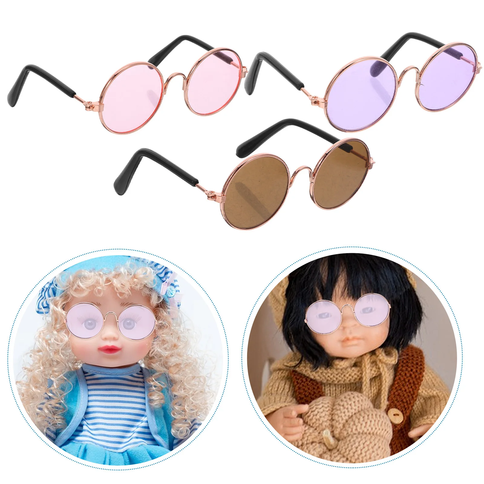 3Pcs Miniature Metal Glasses Wire Rim Eyewear Frames for Dollhouse Decor DIY Crafts Photo Props Small Round Eyeglasses
3Pcs Miniature Metal Glasses Wire Rim Eyewear Frames for Dollhouse Decor DIY Crafts Photo Props Small Round Eyeglasses