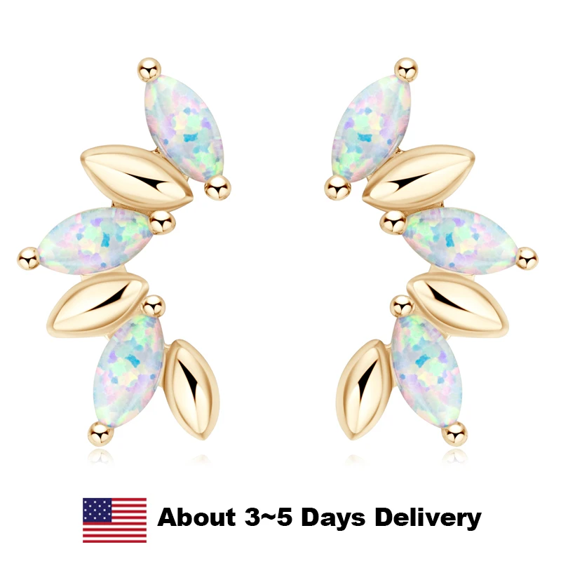925 Silver Fashion Stud Earrings Synthetic Opal Stone for Women Climber Earring Trendy Charms Party Wedding Jewelry Ear Jacket
925 Silver Fashion Stud Earrings Synthetic Opal Stone for Women Climber Earring Trendy Charms Party Wedding Jewelry Ear Jacket