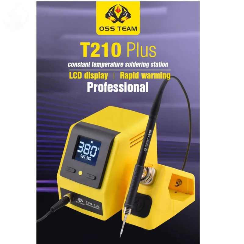 T210 plus smart soldering station digital soldering equipment soldering machine (for electronic cell phone PCB repair tool)
T210 plus smart soldering station digital soldering equipment soldering machine (for electronic cell phone PCB repair tool)