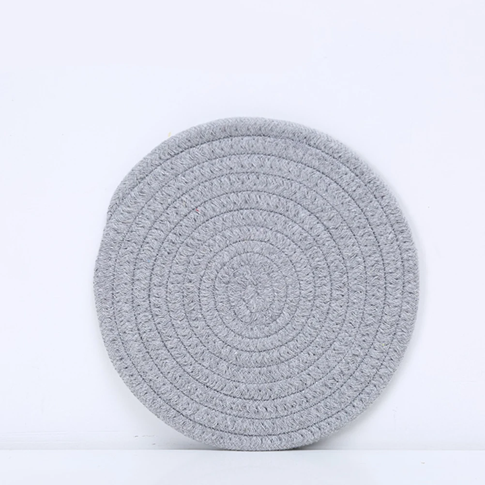1pc Cotton Thread Insulation Placemats Round Non-Slip Coasters Cup Mats For Tableware Decorative Hot Pad Grey Xl Size
1pc Cotton Thread Insulation Placemats Round Non-Slip Coasters Cup Mats For Tableware Decorative Hot Pad Grey Xl Size