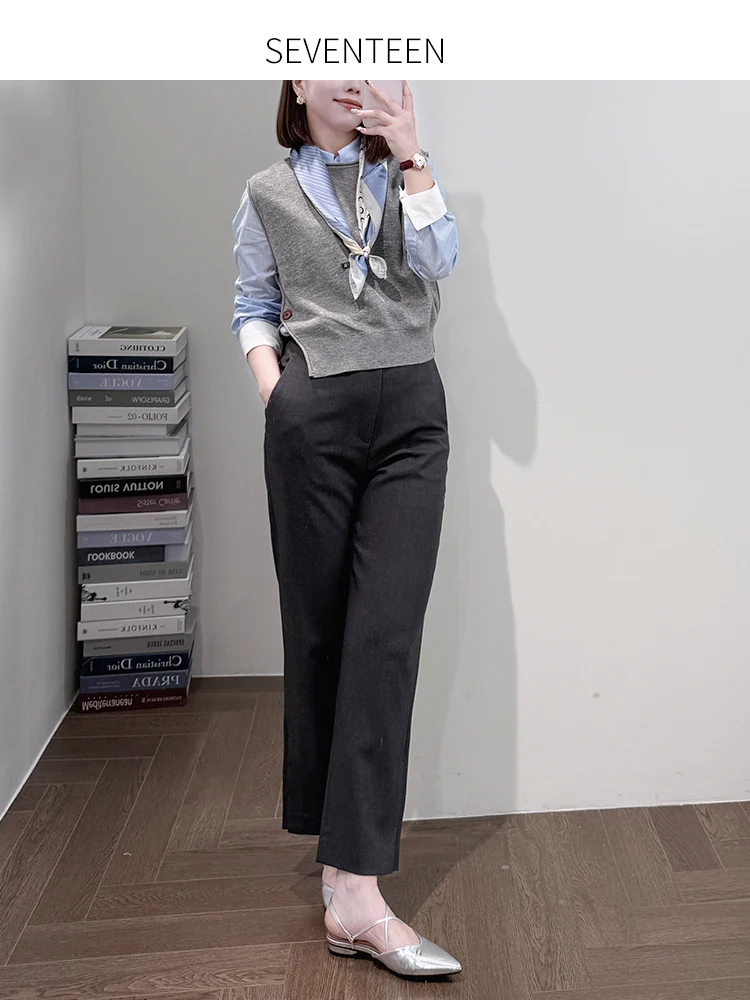 Женские классические брюки с эффектом похудения, визуально удлиняющие ноги и скрывающие живот, Весна 2025
Женские классические брюки с эффектом похудения, визуально удлиняющие ноги и скрывающие живот, Весна 2025