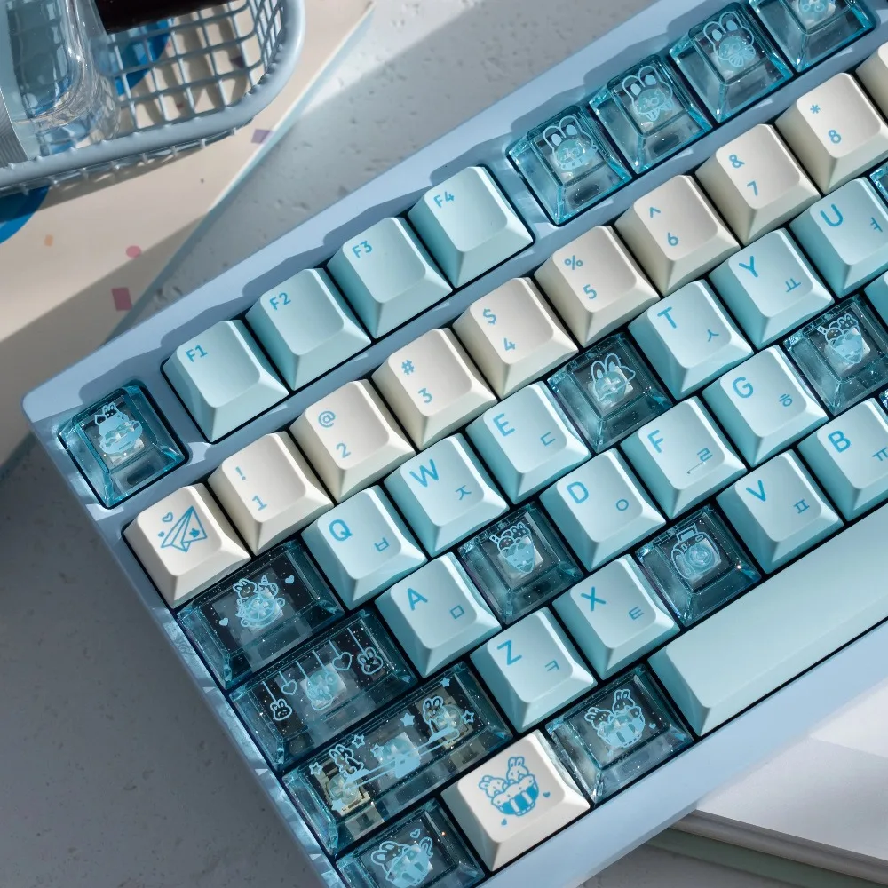 Rabbit Holiday Park Theme Keycap 199key PBT Custom Blue Korean Keyboard Cap Cherry Profile KeyCap for Mechanical Keyboard Gift
Rabbit Holiday Park Theme Keycap 199key PBT Custom Blue Korean Keyboard Cap Cherry Profile KeyCap for Mechanical Keyboard Gift