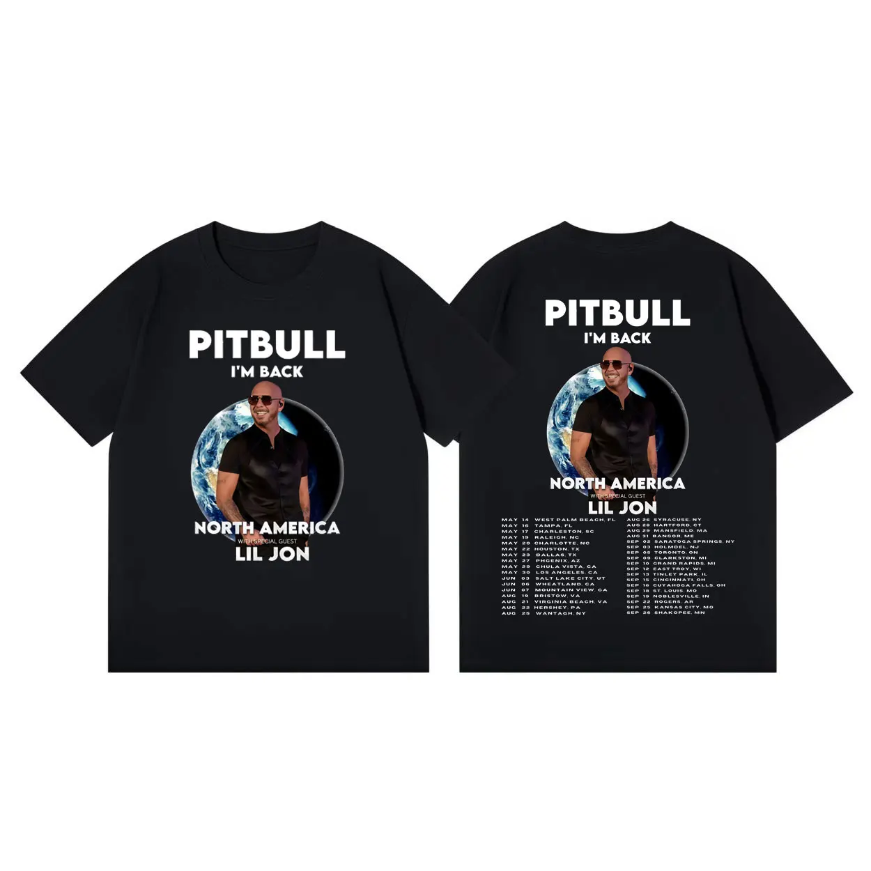 Rapper Pitbull I'm Back Tour 2026 Graphic T Shirts Men Women Fashion Hip Hop T-shirt High Quality Cotton Short Sleeve T-shirts
Rapper Pitbull I'm Back Tour 2026 Graphic T Shirts Men Women Fashion Hip Hop T-shirt High Quality Cotton Short Sleeve T-shirts