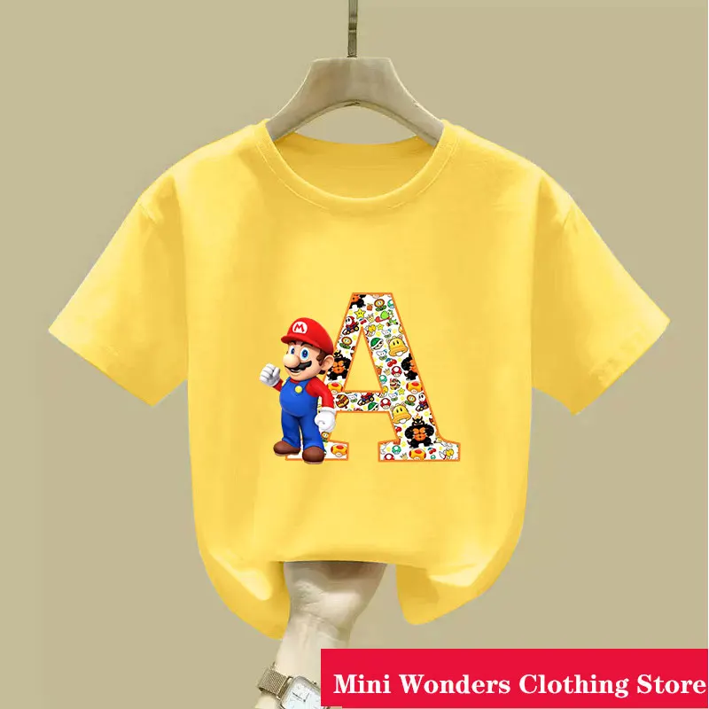 Super Mario Kids T-shirt Princess Peach Cute Clothes Game Cartoon Graphic Letter Print Shirt Breathable Cool Birthday Present
Super Mario Kids T-shirt Princess Peach Cute Clothes Game Cartoon Graphic Letter Print Shirt Breathable Cool Birthday Present