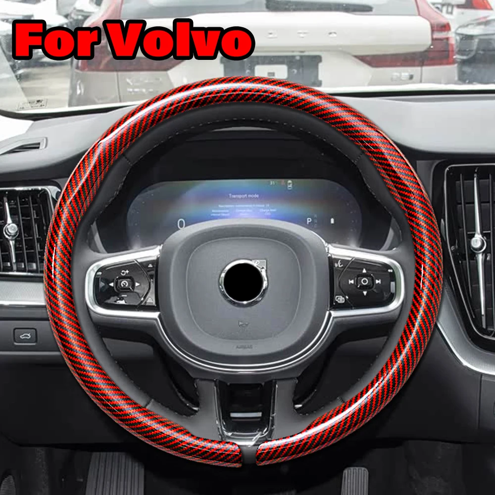 For Volvo Leather Carbon Fiber Auto Steering Wheel Cover XC60 XC90 V40 V60 S60 V50 V90 S80 C40 XC40 V70 XC70 C30 Car Accessories
For Volvo Leather Carbon Fiber Auto Steering Wheel Cover XC60 XC90 V40 V60 S60 V50 V90 S80 C40 XC40 V70 XC70 C30 Car Accessories