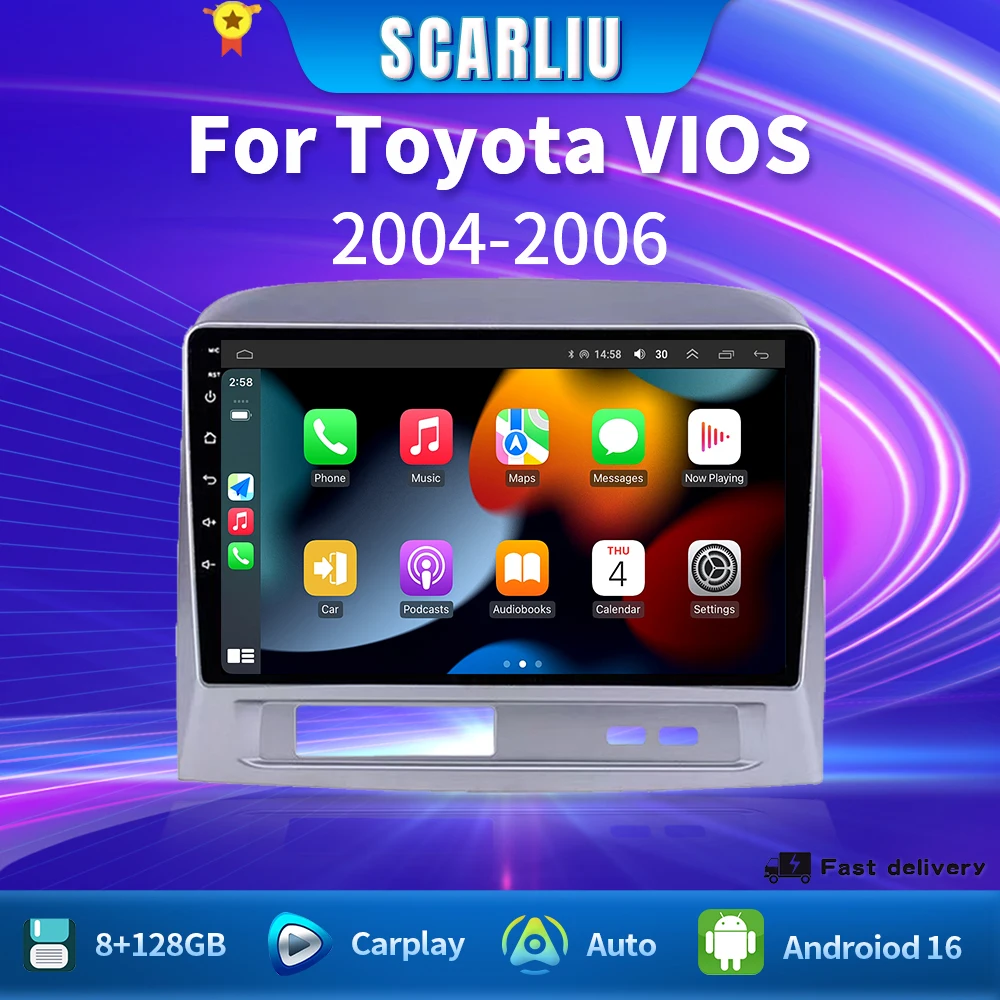 SCARLIU Android 13 For Toyota VIOS 2004-2006 For Geely MK 2006-2013 Auto Carplay Car Radio Multimedia Video Player GPS Bluetooth
SCARLIU Android 13 For Toyota VIOS 2004-2006 For Geely MK 2006-2013 Auto Carplay Car Radio Multimedia Video Player GPS Bluetooth