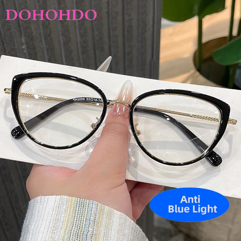 TR90 Cat Eye Metal Anti-Blue Light Glasses Women Men Vintage Brand Designer Computer Reading Eye Protection Optical Eyeglasses
TR90 Cat Eye Metal Anti-Blue Light Glasses Women Men Vintage Brand Designer Computer Reading Eye Protection Optical Eyeglasses