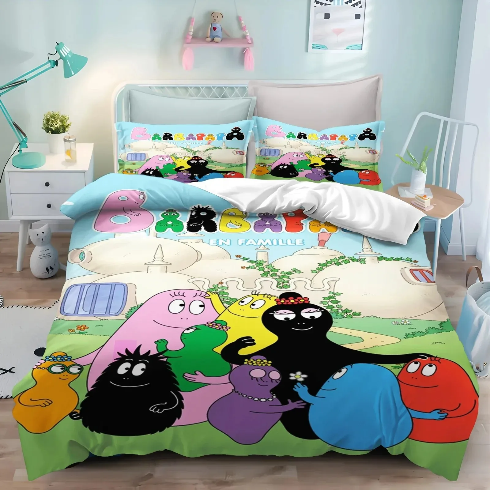 Cute Cartoon Barba-papa Pink Bedding Set,Duvet Cover Bed Set Quilt Cover Pillowcase,King Queen Twin Size Boys Girls Adults
Cute Cartoon Barba-papa Pink Bedding Set,Duvet Cover Bed Set Quilt Cover Pillowcase,King Queen Twin Size Boys Girls Adults