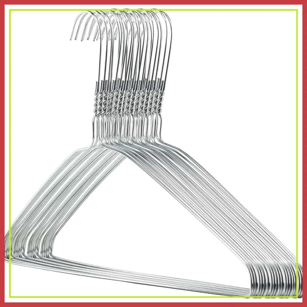 Silver Metal Wire Clothes Hangers 16inch 13 Gauge 20 Pack Heavy Duty for Coats and Garments
Silver Metal Wire Clothes Hangers 16inch 13 Gauge 20 Pack Heavy Duty for Coats and Garments