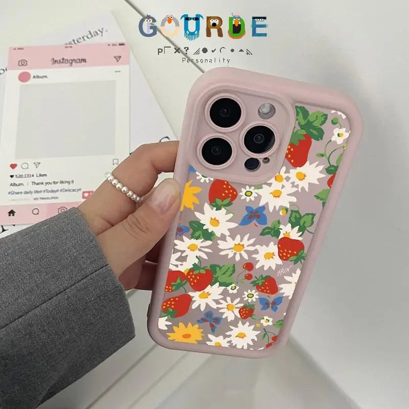 Gourde Cute Flowers Strawberry Patterns Phone Case for Iphone 16 15 14 12 13 11 Pro Max Ip 7 8 Plus Iphon X Xs Xr Xs Max
Gourde Cute Flowers Strawberry Patterns Phone Case for Iphone 16 15 14 12 13 11 Pro Max Ip 7 8 Plus Iphon X Xs Xr Xs Max