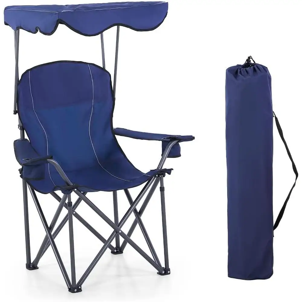 Foldable Camping Chair with Adjustable Canopy Sunshade Heavy Duty Portable Chair Outdoor Patio and Beach Support 350lbs
Foldable Camping Chair with Adjustable Canopy Sunshade Heavy Duty Portable Chair Outdoor Patio and Beach Support 350lbs