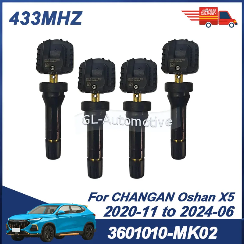 4PCS 3601010-MK02 TPMS Sensor Tire Pressure Sensor For CHANGAN Oshan X5 X7 2021-2025 433MHZ
4PCS 3601010-MK02 TPMS Sensor Tire Pressure Sensor For CHANGAN Oshan X5 X7 2021-2025 433MHZ