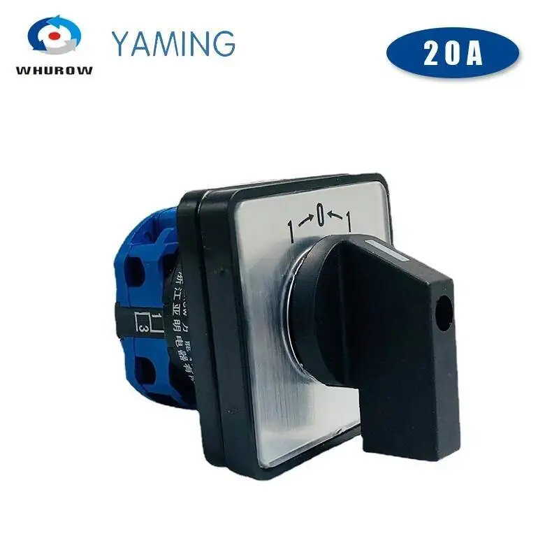 Self-reset Cam Switch 3 Position 20A 690V One Level Silver Contact Screws Rotary Changeover LW28 YMW26 LW26-20/1B
Self-reset Cam Switch 3 Position 20A 690V One Level Silver Contact Screws Rotary Changeover LW28 YMW26 LW26-20/1B