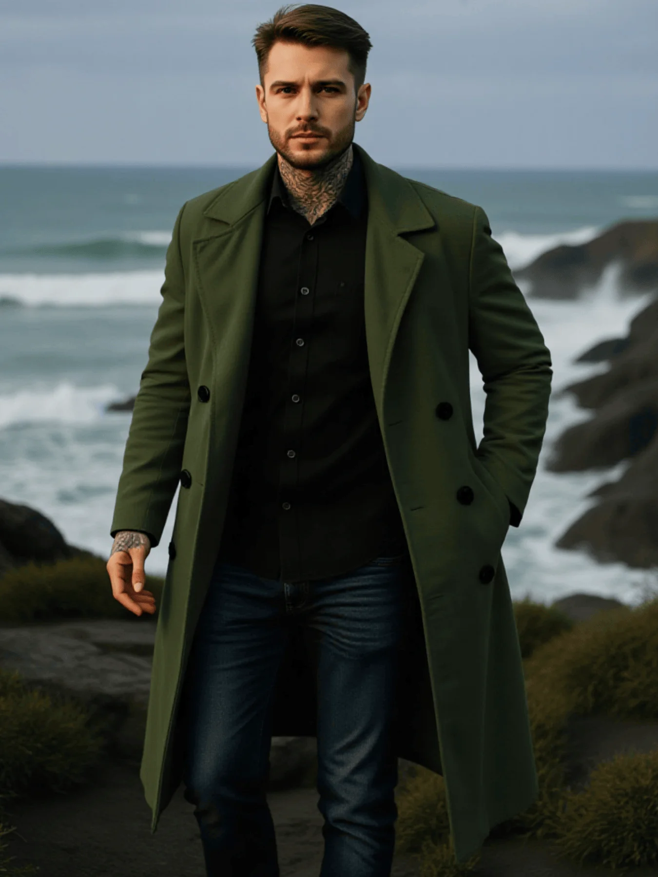 Зимнее мужское двубортное повседневное теплое пальто с ветровой курткой на подкладке, шерстяное пальто, утепленная модная мужская одежда
Зимнее мужское двубортное повседневное теплое пальто с ветровой курткой на подкладке, шерстяное пальто, утепленная модная мужская одежда