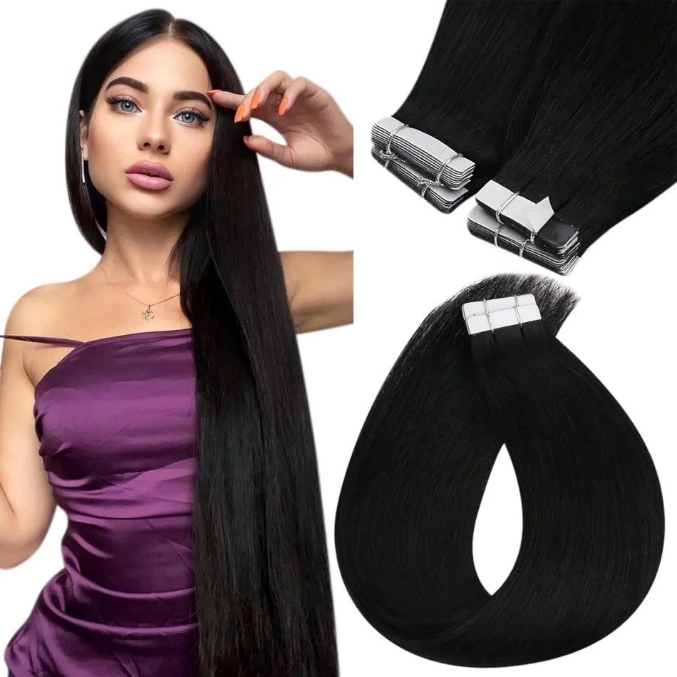 Straight Tape In Human Hair Extensions Natural Hair Extensions 1B 100% Remy Skin Weft Adhesive Glue On For Salon High Human Hair
Straight Tape In Human Hair Extensions Natural Hair Extensions 1B 100% Remy Skin Weft Adhesive Glue On For Salon High Human Hair