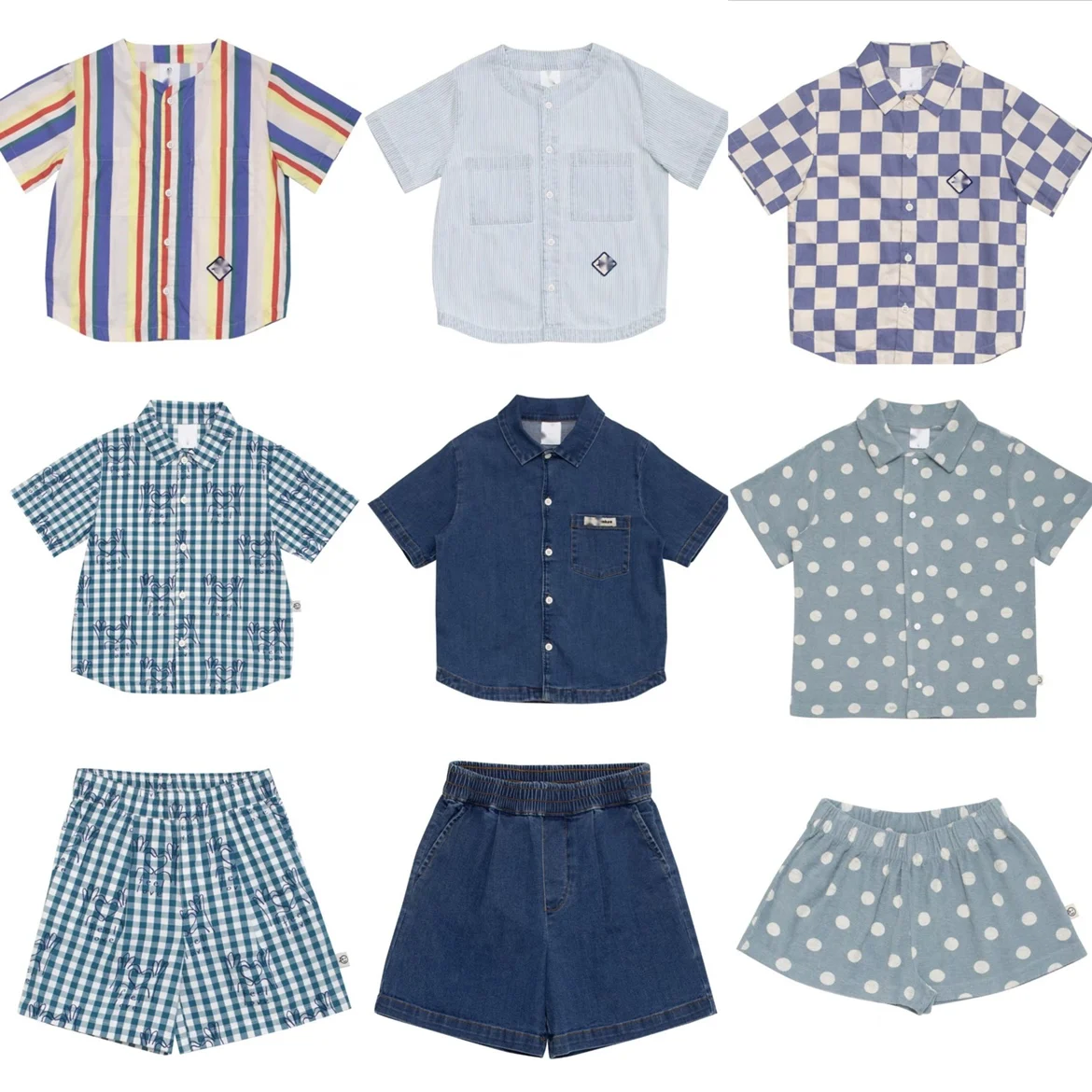 Jenny&Dave 2023 spring and summer new series boys' British style simple casual striped check short-sleeved shirt shorts for chil
Jenny&Dave 2023 spring and summer new series boys' British style simple casual striped check short-sleeved shirt shorts for chil