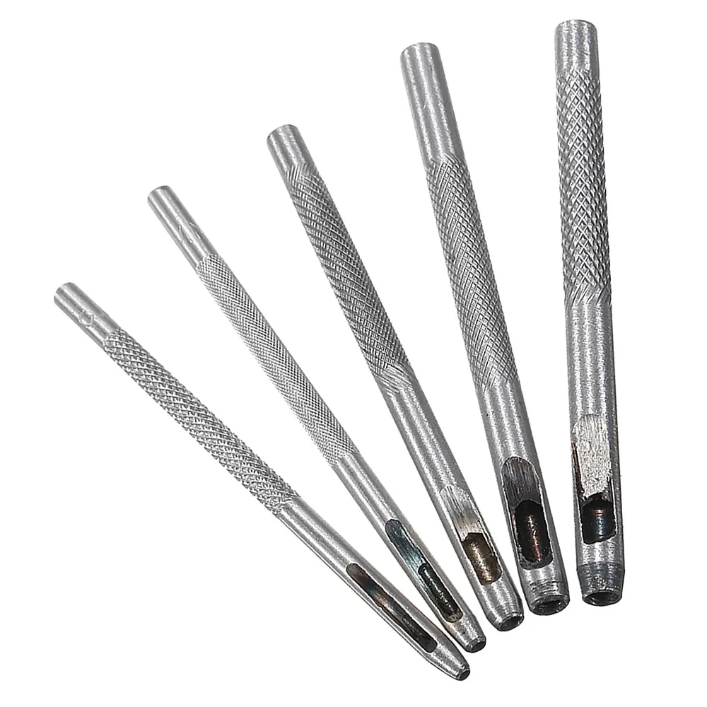 5pcs Round Steel Hole Puncher Leather Hole Punch Kit Set Hollow Puncher Belt Leather Craft for Leather Watch Band DIY Tool
5pcs Round Steel Hole Puncher Leather Hole Punch Kit Set Hollow Puncher Belt Leather Craft for Leather Watch Band DIY Tool