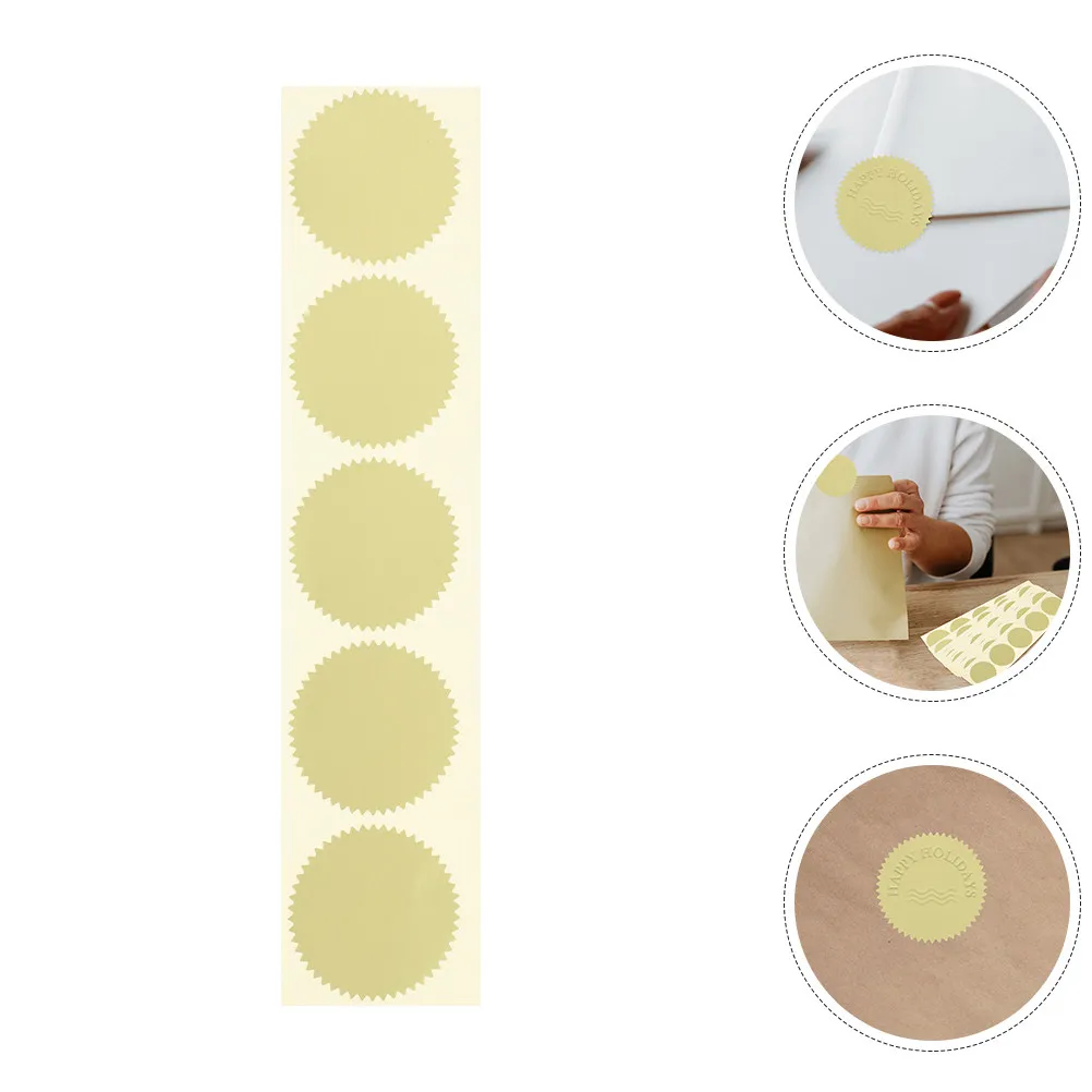 200Pcs Self Adhesive Gold Embossing Stickers Serrated Edge for Certificates Awards Graduation Envelopes Official Documents
200Pcs Self Adhesive Gold Embossing Stickers Serrated Edge for Certificates Awards Graduation Envelopes Official Documents
