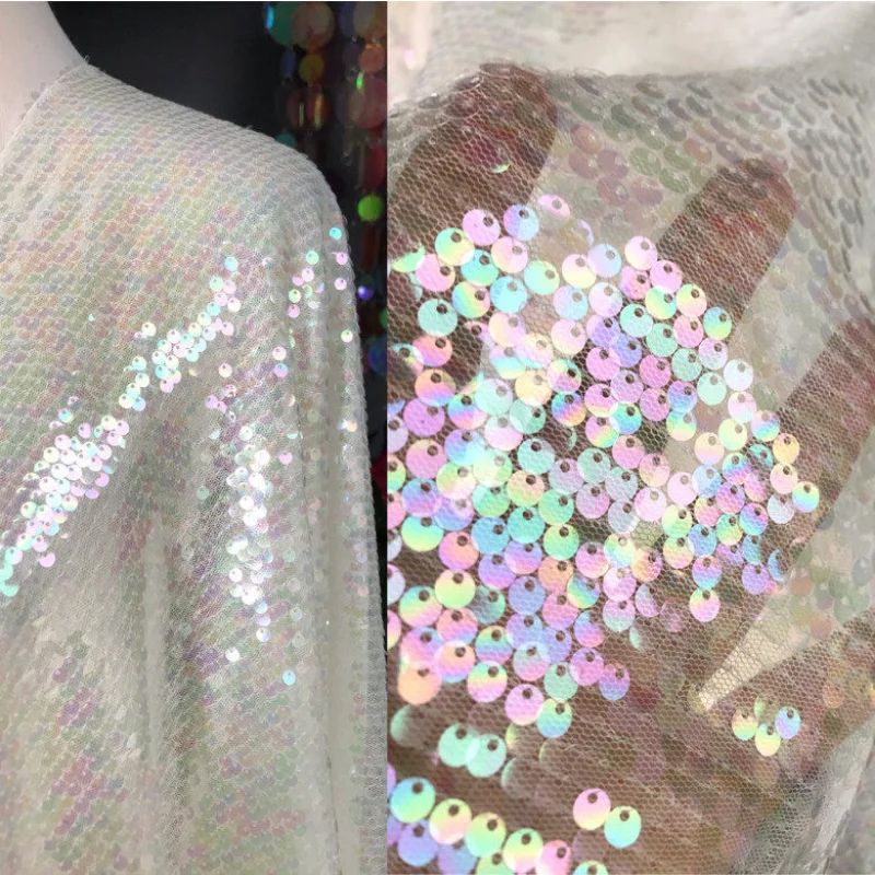 5mm Elastic Sequin Embroidered Mesh Fabric for DIY Sewing Performance Costume Designer Fabrics Clothing Fashion Cloth
5mm Elastic Sequin Embroidered Mesh Fabric for DIY Sewing Performance Costume Designer Fabrics Clothing Fashion Cloth