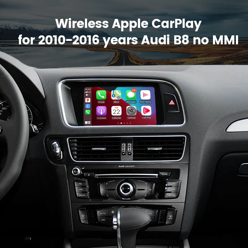 Wireless CarPlay Android Auto Interface for Audi A4 A5 Q5 2009-2016 NO MMI | OEM Screen Navigation Upgrade Box
Wireless CarPlay Android Auto Interface for Audi A4 A5 Q5 2009-2016 NO MMI | OEM Screen Navigation Upgrade Box