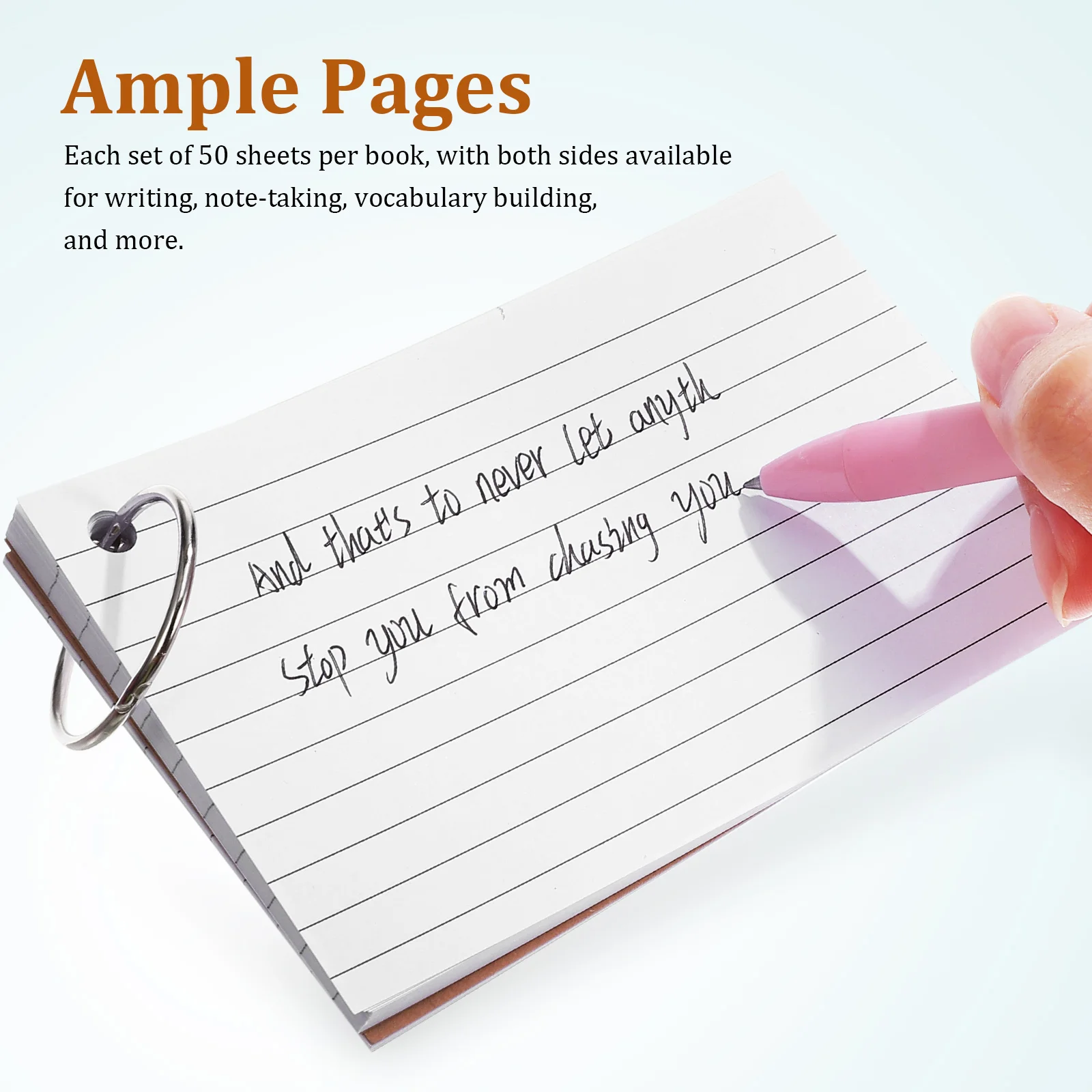 4Pcs Flashcards Ring Bound Lined Index Cards Portable Study Notes Vocabulary Cards for Students Learning Memory
4Pcs Flashcards Ring Bound Lined Index Cards Portable Study Notes Vocabulary Cards for Students Learning Memory