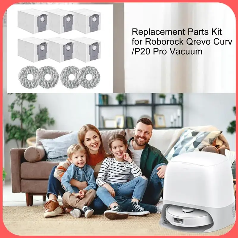 AA89-Replacement Accessory Kit For Roborock Qrevo Curve / P20 Pro Robot Vacuum Cleaner Parts Mop Pads Dust Bags
AA89-Replacement Accessory Kit For Roborock Qrevo Curve / P20 Pro Robot Vacuum Cleaner Parts Mop Pads Dust Bags