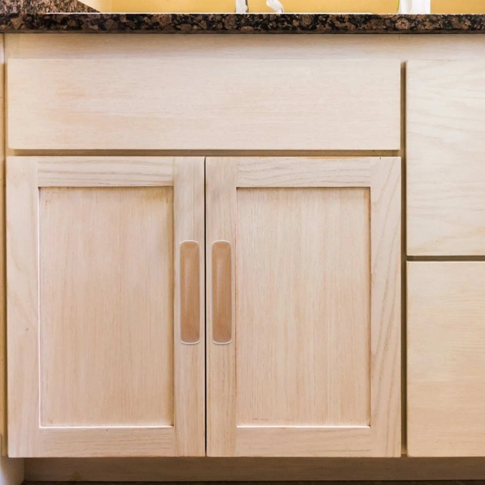 4 Pcs Solid Wood Cabinet Door Handle Drawers Pulls Handles Kitchen Dresser Beech for Cupboard
4 Pcs Solid Wood Cabinet Door Handle Drawers Pulls Handles Kitchen Dresser Beech for Cupboard