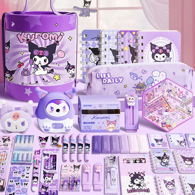 Kuromi My Melody Stationery Set Cartoon Gift Bucket Holiday Birthday Gift Creative Back To School Stationery School Supplies
Kuromi My Melody Stationery Set Cartoon Gift Bucket Holiday Birthday Gift Creative Back To School Stationery School Supplies