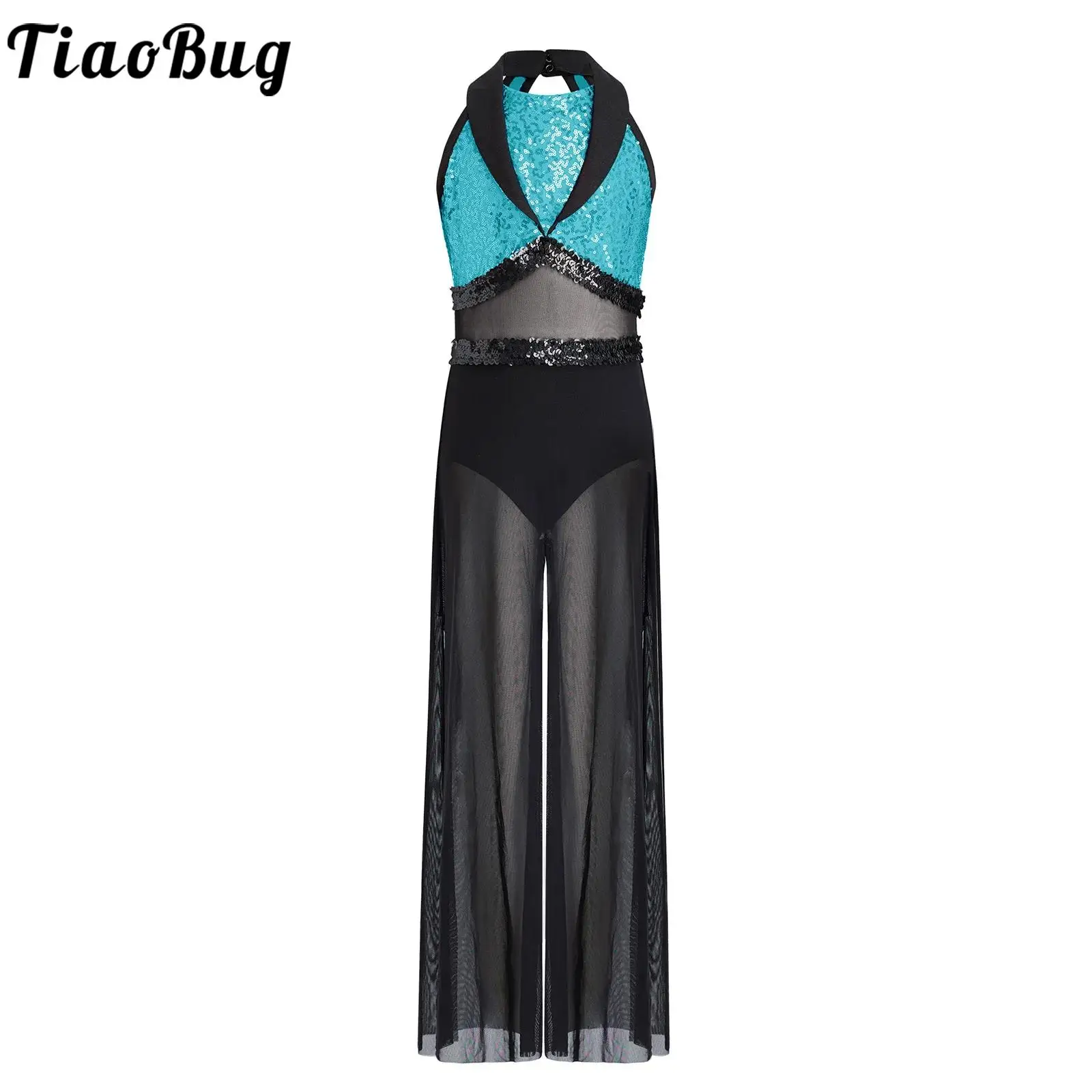 Kids Girls Figure Skating Modern Jazz Dance Performance Costume Jumpsuit Sleeveless Shiny Sequin Bodysuits Patchwork Mesh Pants
Kids Girls Figure Skating Modern Jazz Dance Performance Costume Jumpsuit Sleeveless Shiny Sequin Bodysuits Patchwork Mesh Pants