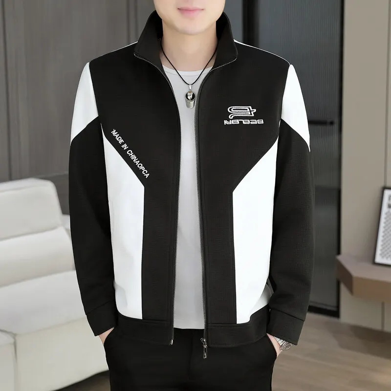 2025 Spring Korean Fashion Splicing Jacket Men High Quality Stand Collar Social Streetwear Business Casual Outwear Coats
2025 Spring Korean Fashion Splicing Jacket Men High Quality Stand Collar Social Streetwear Business Casual Outwear Coats