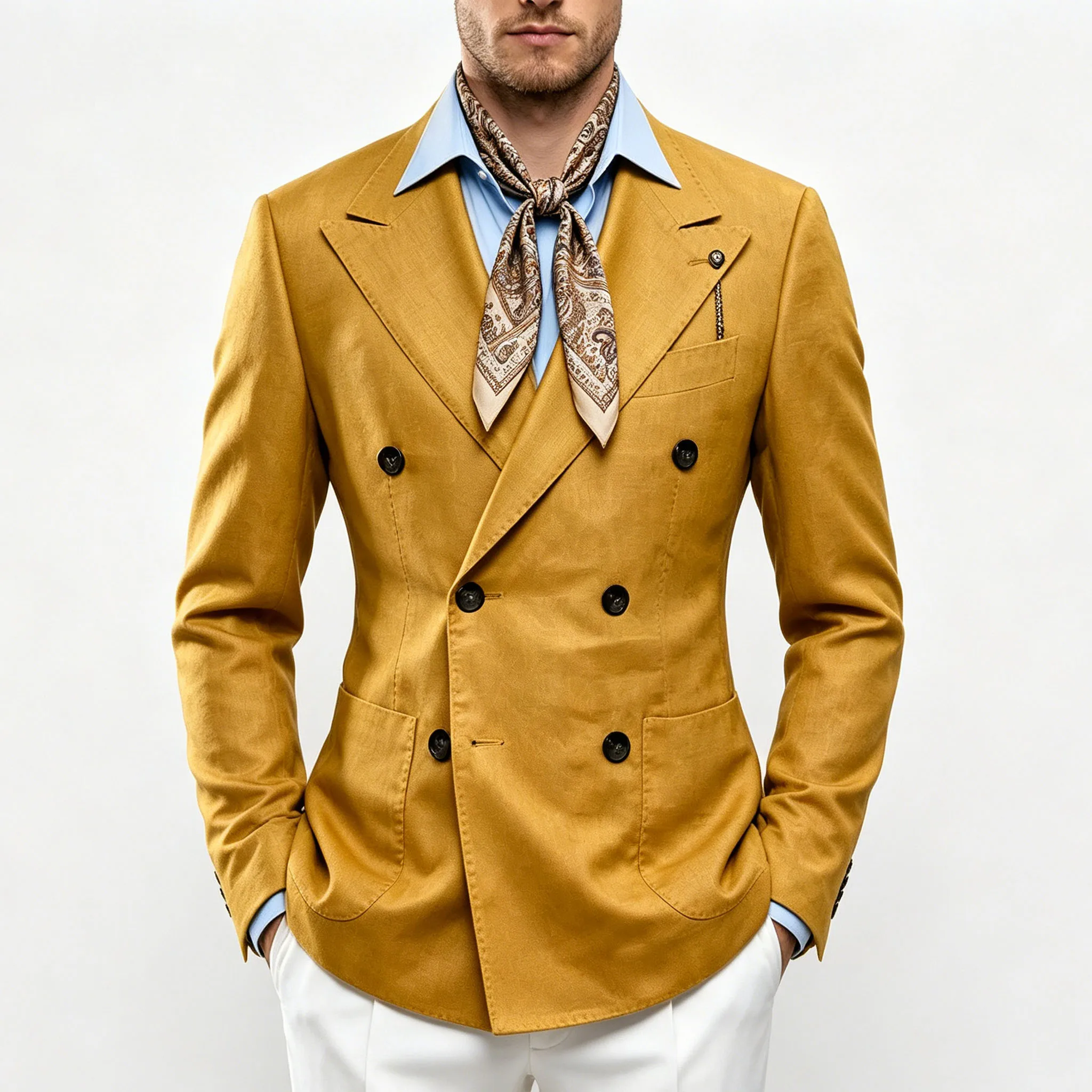 Men's Linen Cotton Blazer Double Breasted Peak Lapel Slim Fit Suit Jacket Italian Style Breathable Sport Coat Wedding Business
Men's Linen Cotton Blazer Double Breasted Peak Lapel Slim Fit Suit Jacket Italian Style Breathable Sport Coat Wedding Business