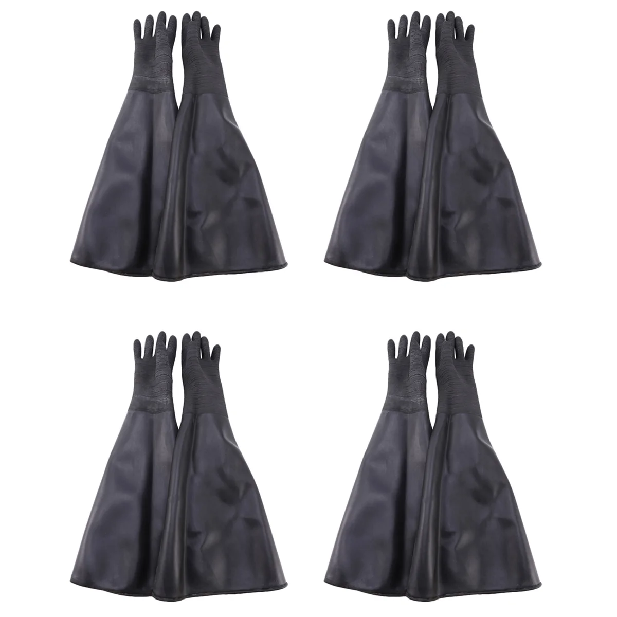8X Rubber Black Sandblaster Gloves Stripe Abrasive Sand Blasting Gloves for Blasting Cabinet 65x30cm
8X Rubber Black Sandblaster Gloves Stripe Abrasive Sand Blasting Gloves for Blasting Cabinet 65x30cm