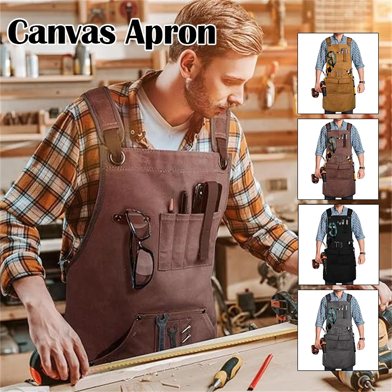 Woodworking Aprons with Adjustable Cross Back Straps Heavy Duty Thickened Canvas Apron Premium Work Apparel Workshop Mechanics
Woodworking Aprons with Adjustable Cross Back Straps Heavy Duty Thickened Canvas Apron Premium Work Apparel Workshop Mechanics