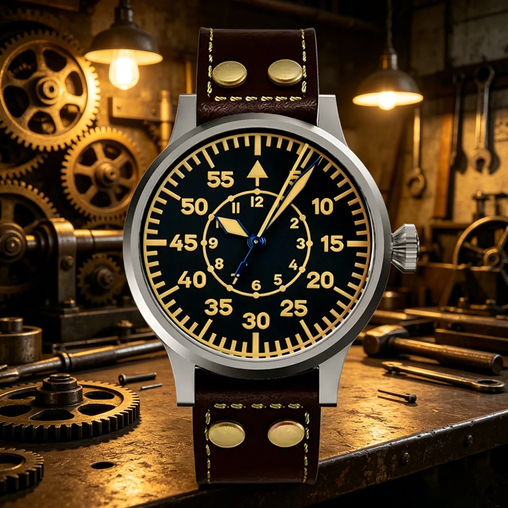 Hruodland Original Pilot Men's Automatic Mechanical Watch Pt5000 42mm Sapphire Luminous C3 Waterproof 10Bar reloj hombre F013
Hruodland Original Pilot Men's Automatic Mechanical Watch Pt5000 42mm Sapphire Luminous C3 Waterproof 10Bar reloj hombre F013