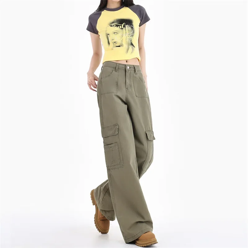 Pop Girls Multi-color Workwear Denim Pants Mop Pants Loose Straight Leg Pants With Pockets Spring Summer Retro Casual Hip-hop
Pop Girls Multi-color Workwear Denim Pants Mop Pants Loose Straight Leg Pants With Pockets Spring Summer Retro Casual Hip-hop