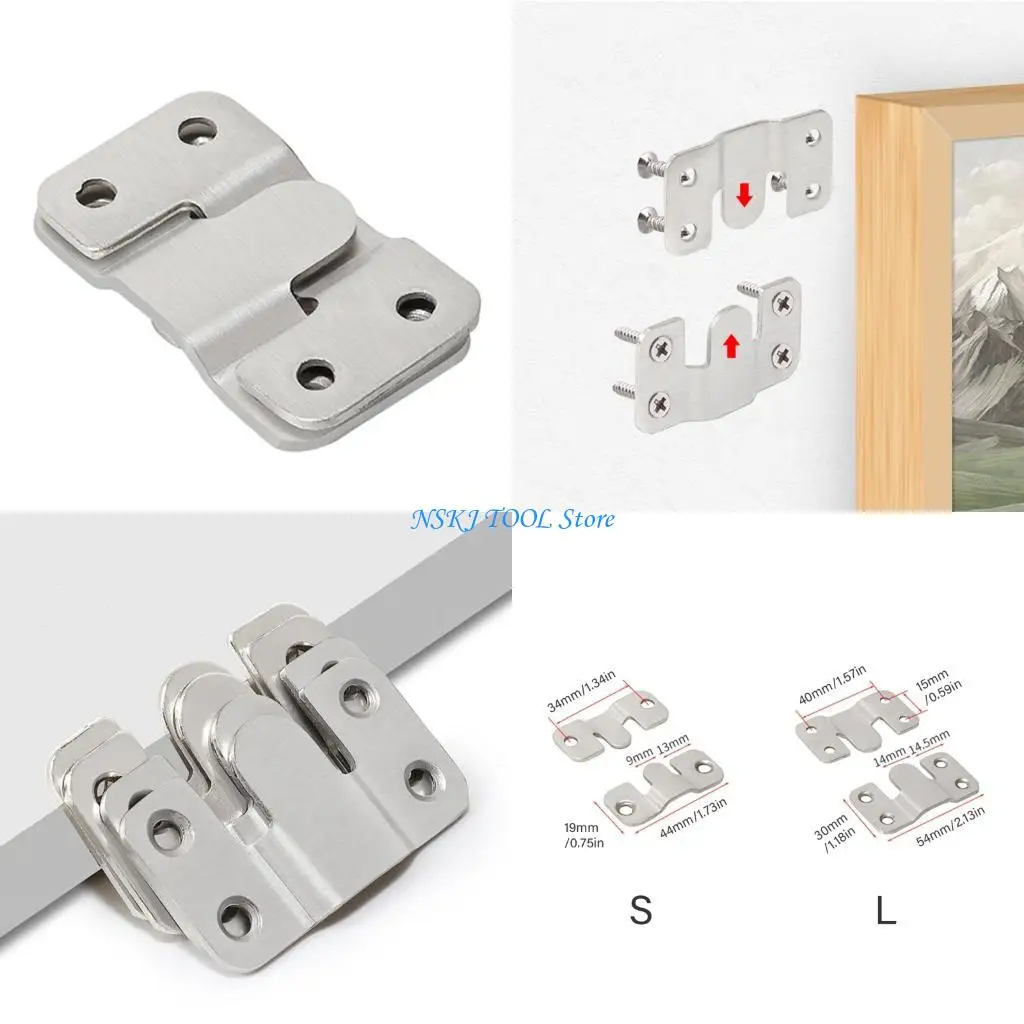 L8RC 10pcs Quick Installation Stainless Steel Wall Hook Easy Installation Hanging Buckles For Furniture Picture Frame
L8RC 10pcs Quick Installation Stainless Steel Wall Hook Easy Installation Hanging Buckles For Furniture Picture Frame