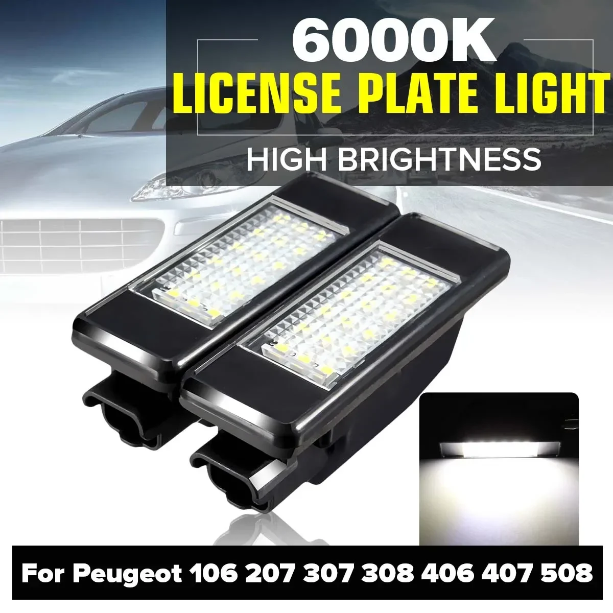 2X For Peugeot 106 207 307 308 406 407 508 For CITROEN C3 C4 C5 C6 C8 Car 18LED SMD License Number Plate Light Lamp 6000K
2X For Peugeot 106 207 307 308 406 407 508 For CITROEN C3 C4 C5 C6 C8 Car 18LED SMD License Number Plate Light Lamp 6000K