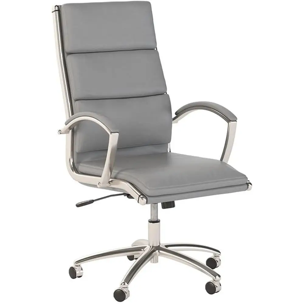 Studio C High Back Leather Executive Office Chair, Light Gray
Studio C High Back Leather Executive Office Chair, Light Gray