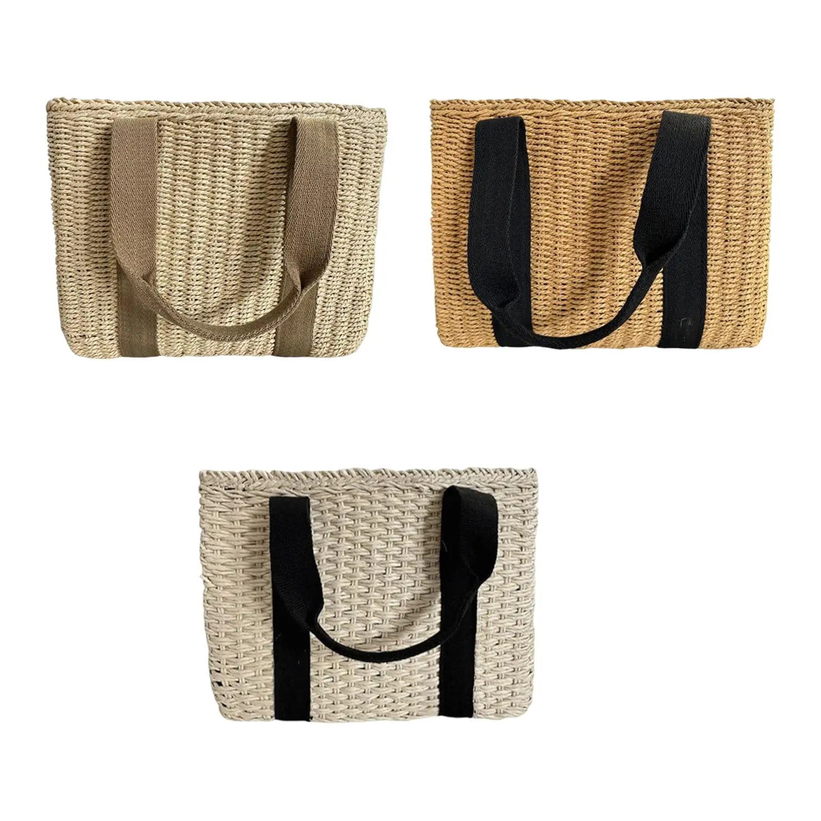 Woven Tote Bag for Women Supplies Shoulder Bag for Birthday Shopping Daily 
Woven Tote Bag for Women Supplies Shoulder Bag for Birthday Shopping Daily