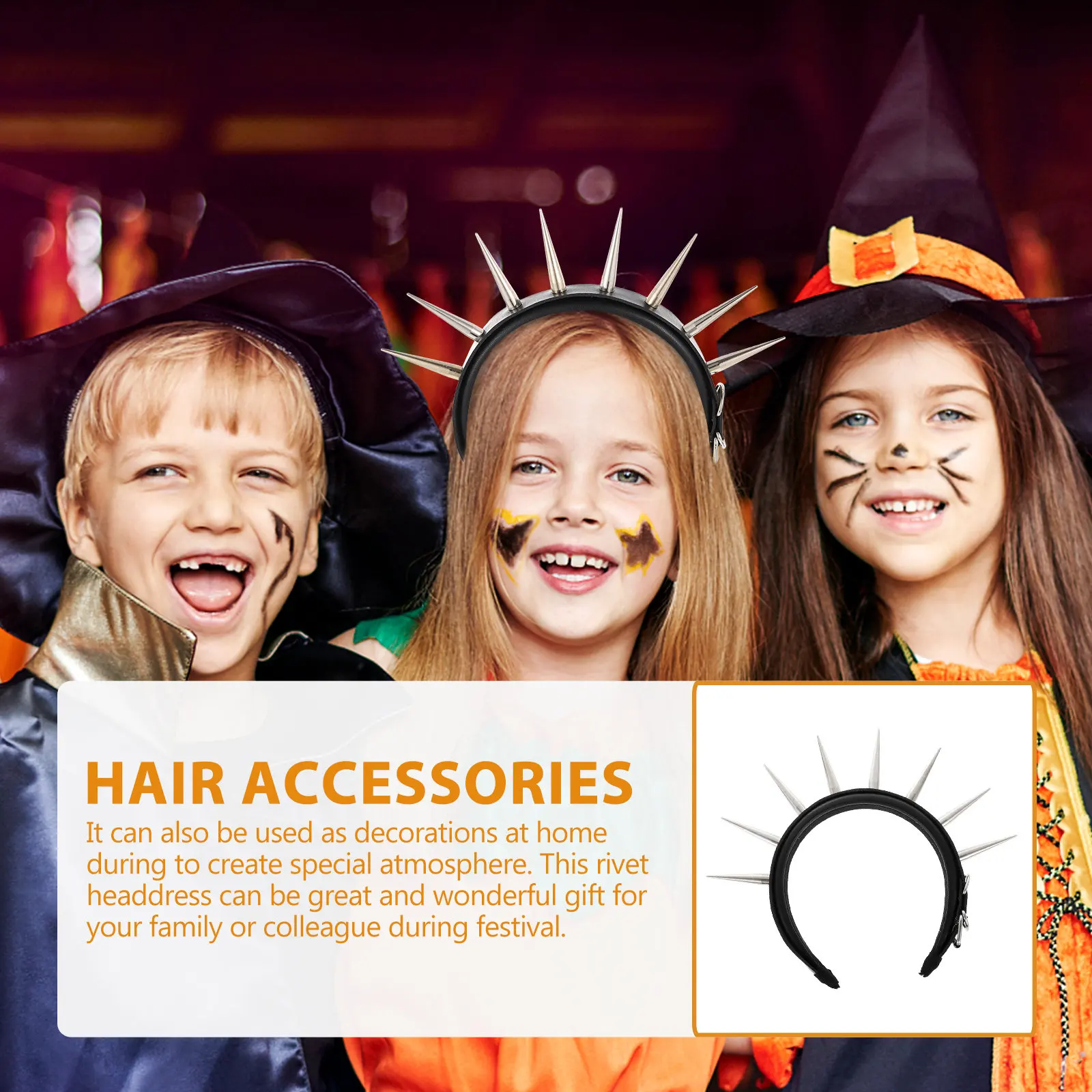 Rivet Metal Headband Chic Lightweight Hair Band Party Headdress Festival Cosplay Costume Decorative Rivet Design Headband
Rivet Metal Headband Chic Lightweight Hair Band Party Headdress Festival Cosplay Costume Decorative Rivet Design Headband