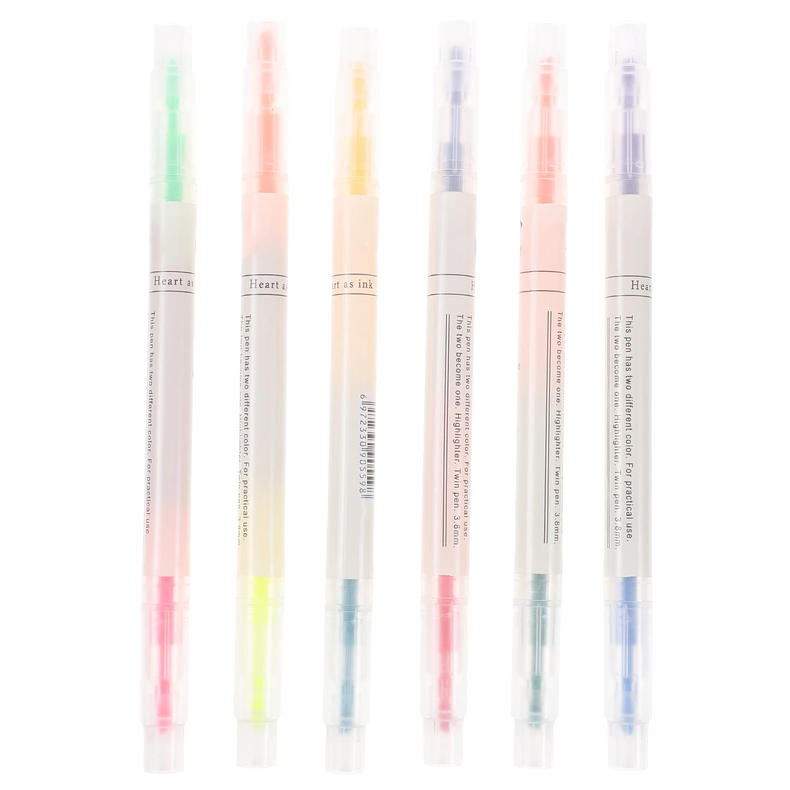 6pcs 12 Colors Dual Tip Highlighters Student Marking Pens School Supplies Scrapbook Markers Journal Writing Tools Bright Design
6pcs 12 Colors Dual Tip Highlighters Student Marking Pens School Supplies Scrapbook Markers Journal Writing Tools Bright Design