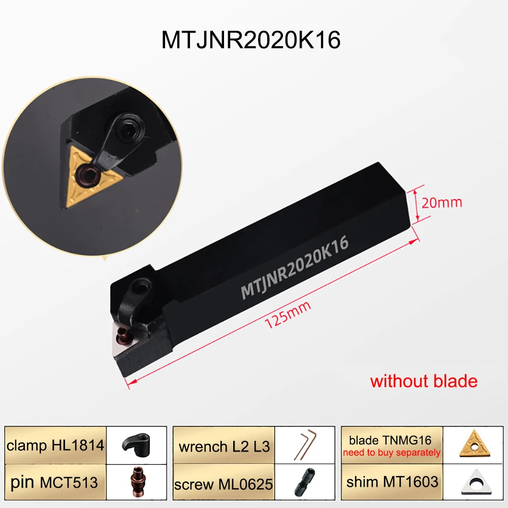 1pc WTJNR2020K16 WTJNR 1616H16 WTJNR2525M16 External Triangul Turning Tool Holder for TNMG Carbide Inserts Lathe Cutting Tools
1pc WTJNR2020K16 WTJNR 1616H16 WTJNR2525M16 External Triangul Turning Tool Holder for TNMG Carbide Inserts Lathe Cutting Tools