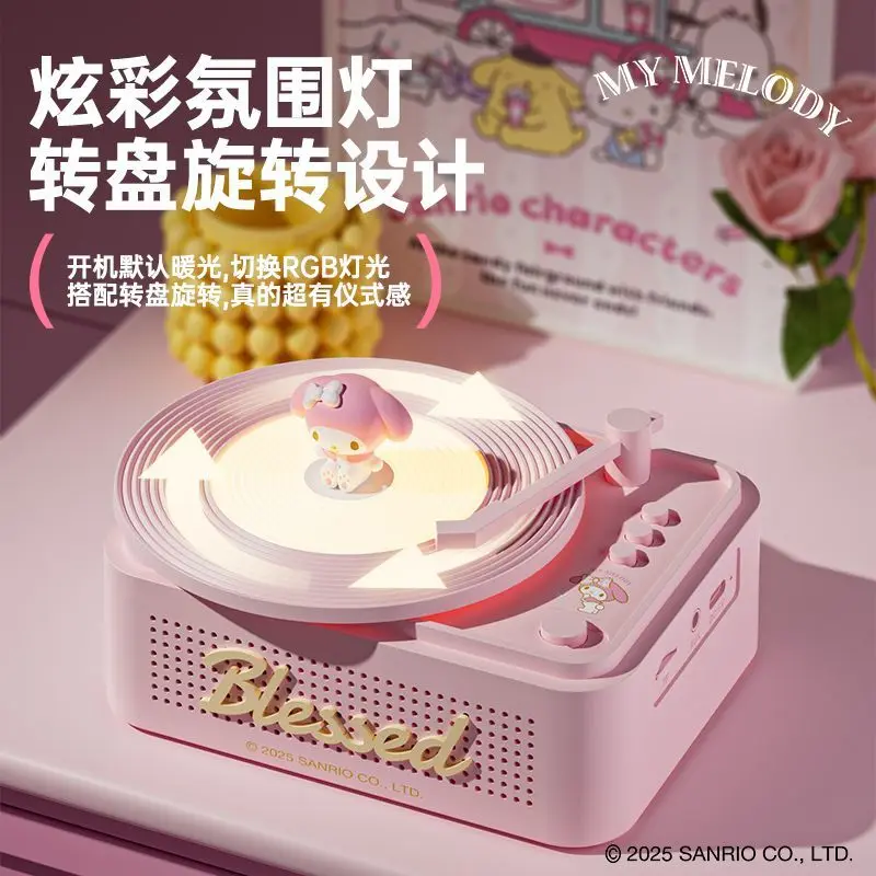 Kawaii Hello Kitty Turntable Speaker Cute Rotating Bluetooth Speaker with LED Light Perfect for Sanrio Fans
Kawaii Hello Kitty Turntable Speaker Cute Rotating Bluetooth Speaker with LED Light Perfect for Sanrio Fans