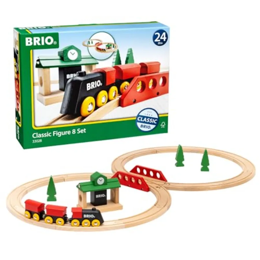 Classic Figure 8 Set - FSC-Certified Wood - Natural - Durable, Compatible with All Wooden Rail Sets, Ideal for Ages 2 Up
Classic Figure 8 Set - FSC-Certified Wood - Natural - Durable, Compatible with All Wooden Rail Sets, Ideal for Ages 2 Up