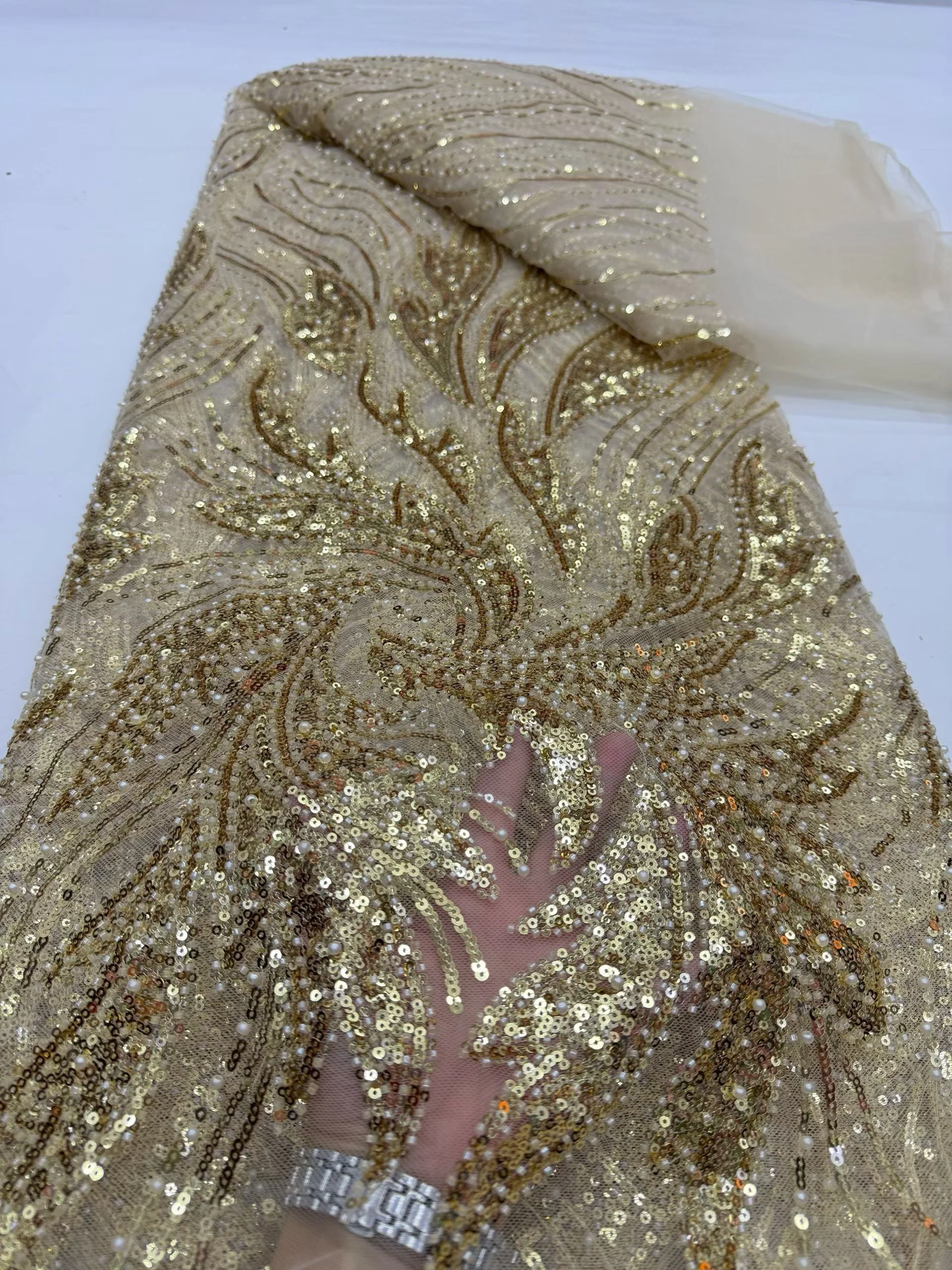 2026 Nigerian African French Guipure Tulle Lace Fabric Sequins Beaded Embroidery for Luxury Wedding Party Evening Dress 5Yards
2026 Nigerian African French Guipure Tulle Lace Fabric Sequins Beaded Embroidery for Luxury Wedding Party Evening Dress 5Yards
