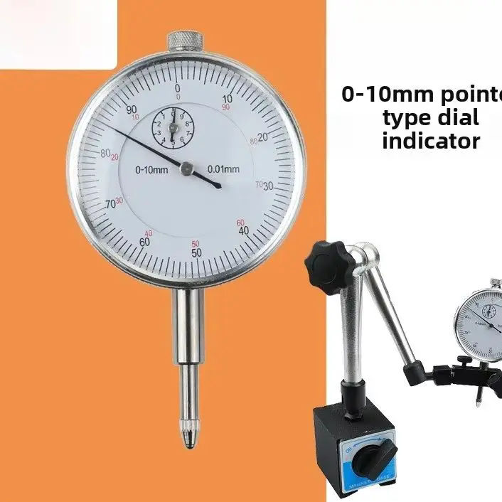Mechanical Dial Meter 0-10mm Accuracy 0.01mm Universal Magnetic Base A Set of Indicator Meters
Mechanical Dial Meter 0-10mm Accuracy 0.01mm Universal Magnetic Base A Set of Indicator Meters