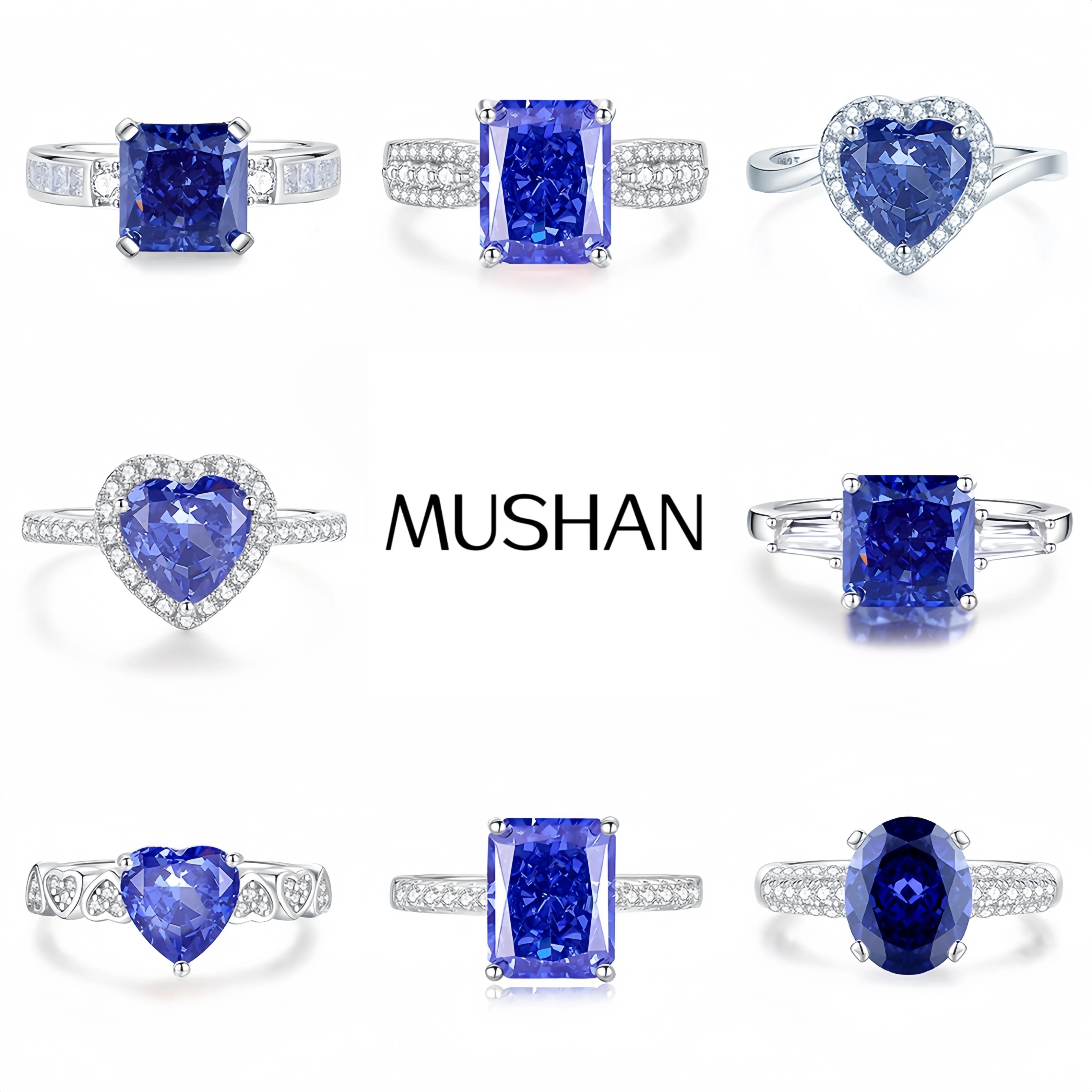MuShan Brand Jewelry 925 Sterling Silver Ring High Carbon Diamond HCD Gemstones Rings Band For Women Rhodium Plated Fine Jewelry
MuShan Brand Jewelry 925 Sterling Silver Ring High Carbon Diamond HCD Gemstones Rings Band For Women Rhodium Plated Fine Jewelry