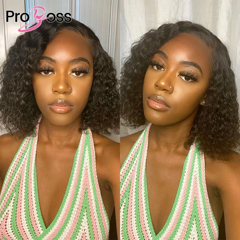 Mongolian Bob Curly Human Hair Wig Transparent 13x4 Lace Front Wigs PrePlucked Short Deep Wave Closure Wigs for Black Women
Mongolian Bob Curly Human Hair Wig Transparent 13x4 Lace Front Wigs PrePlucked Short Deep Wave Closure Wigs for Black Women